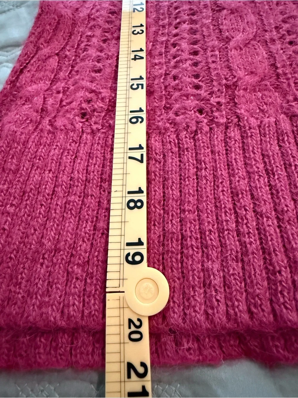 Tommy Hilfiger Raspberry Cable Knit Cowl Neck Sweater